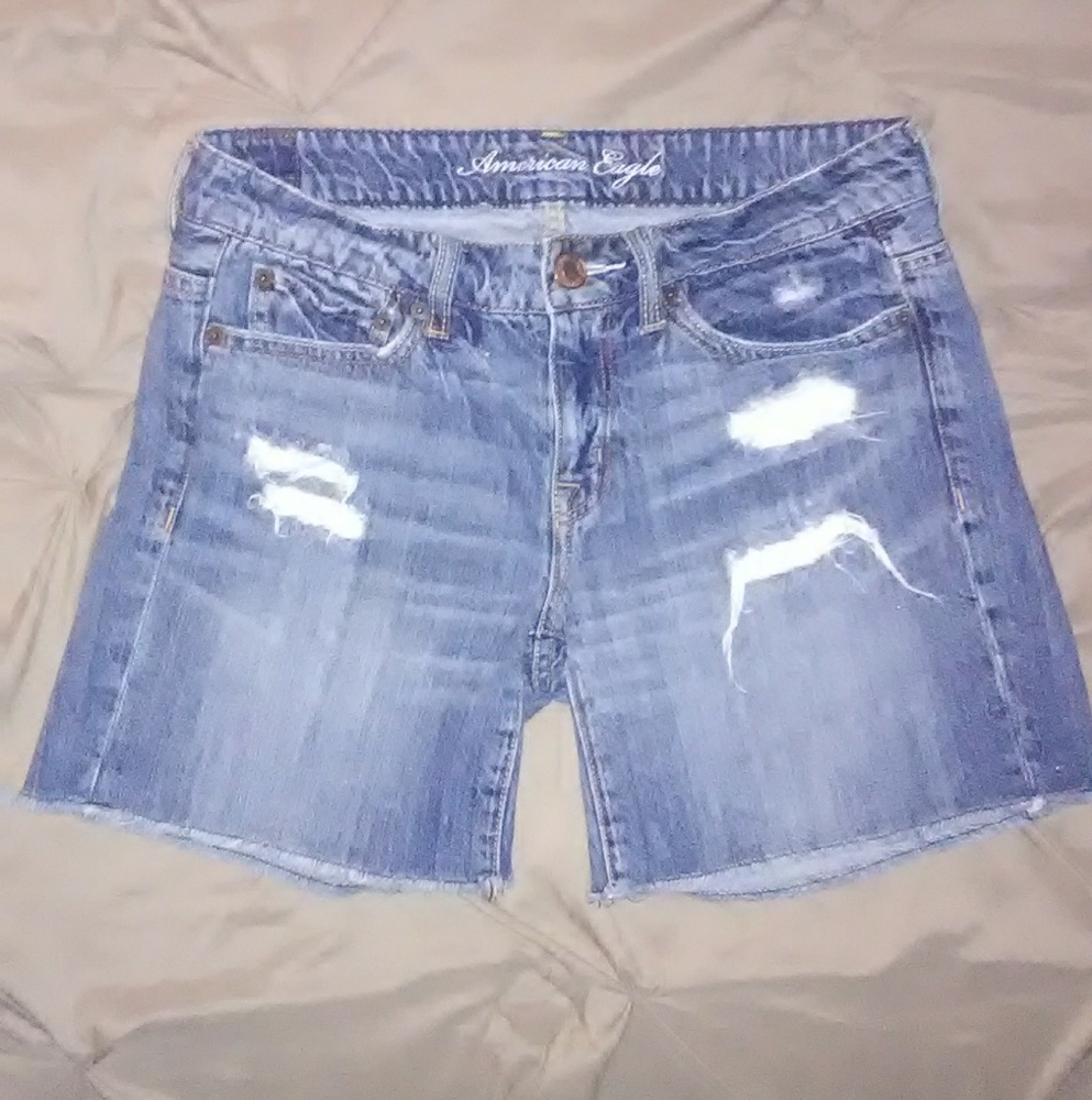 Light blue American Eagle blue jean shorts
